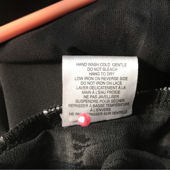 WAREHOUSE ONE Sheer Black and White Tank with Lace Overlay Size Small - Picture 6 of 7